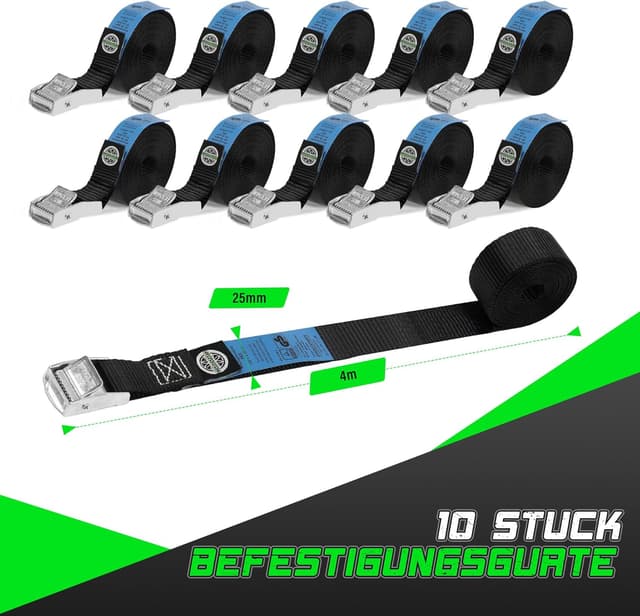 Thumbnail 4 de STARLEAPARTS 10 Stück Spanngurte 2,5 m