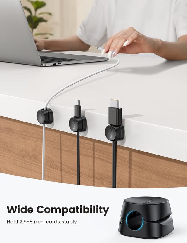 Thumbnail 4 de Lamicall Spring Cable Holder Clips 8mm pack