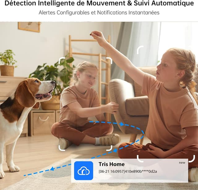 Detalle de Caméra WiFi 2K 3MP CiKiKWXO pour intérieur