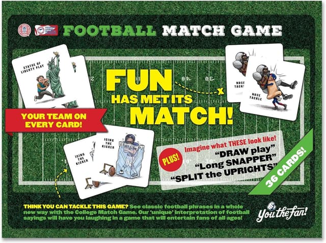 Detalle 2 de YouTheFan NCAA Officially-Licensed Memory Match Game (Team-Specific Cards)