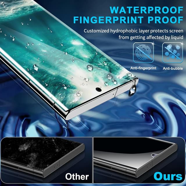 Detalle 2 de Samcorn 3-Pack Galaxy Note 20 Ultra Screen Protector (9H Tempered Glass) with Ultrasonic Fingerprint Support