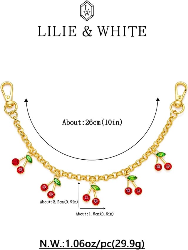 Thumbnail 5 de LILIE&WHITE Portachiavi Ciliegie Catena Dorata