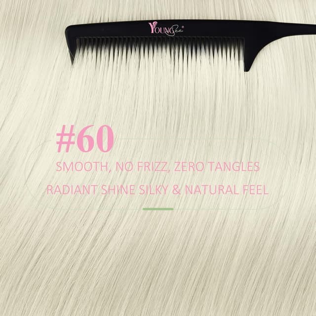 Detalle 2 de YoungSee Tape-in Extensions Echthaar Platinblond, 60 cm (60A) – 50 g