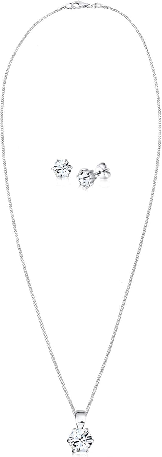 Thumbnail 3 de Elli Schmuckset 925 Sterling Silber Kristalle