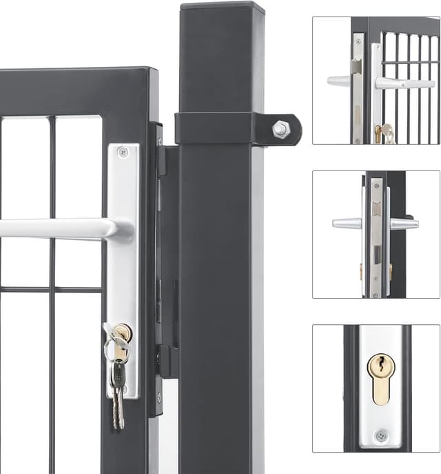 Thumbnail 3 de SONGMICS Gartentor verzinkter Stahl 106 x 150 cm