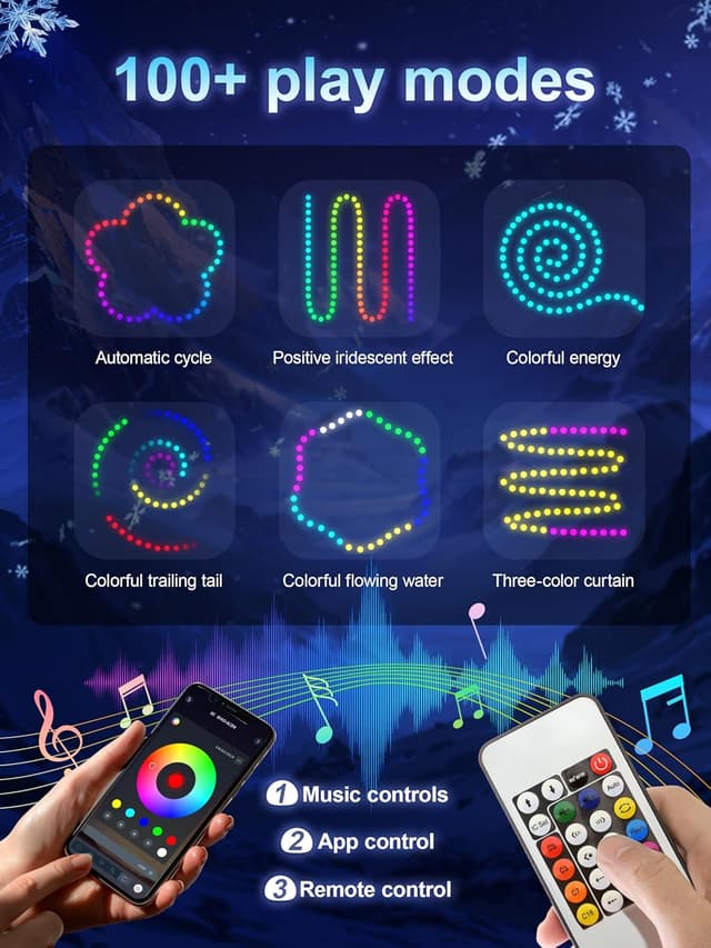 Detalle 2 de BLINGCOS Prinzessin Kleid für Mädchen mit Musik-Sync & App-Steuerung (6-teiliges Zubehör) für Halloween, Weihnachten & Karneval