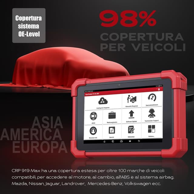 Detalle 2 de LAUNCH CRP919MAX OBD2 scanner auto bidirezionale wireless: 31+ servizi, codifica ECU e supporto CAN FD & DoIP