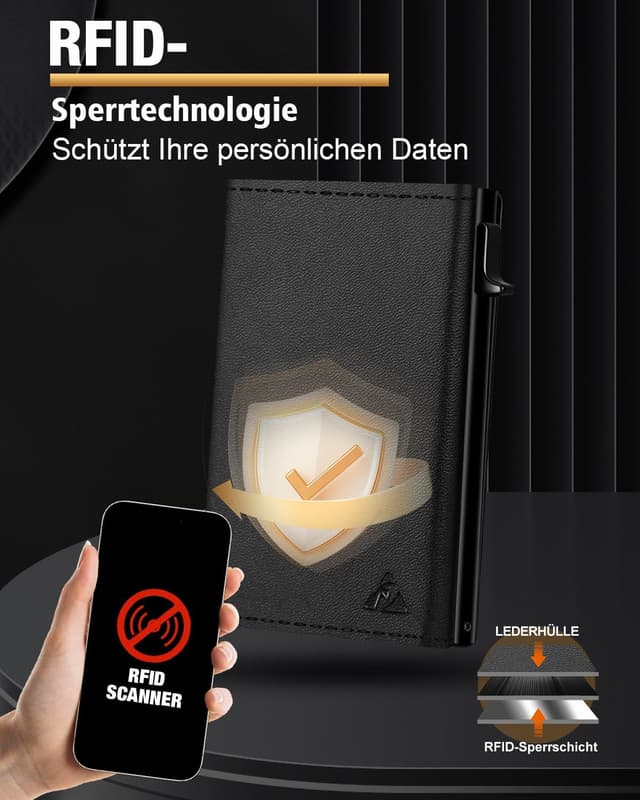 Thumbnail 4 de dwnkove Kartenetui Herren RFID Schutz đź’Ľ