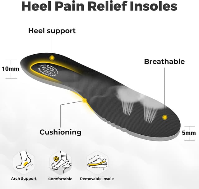 Detalle de FitVille Scarpe Trail Running Uomo con pianta larga (fino a 4E) e suola antiscivolo da trekking e camminata