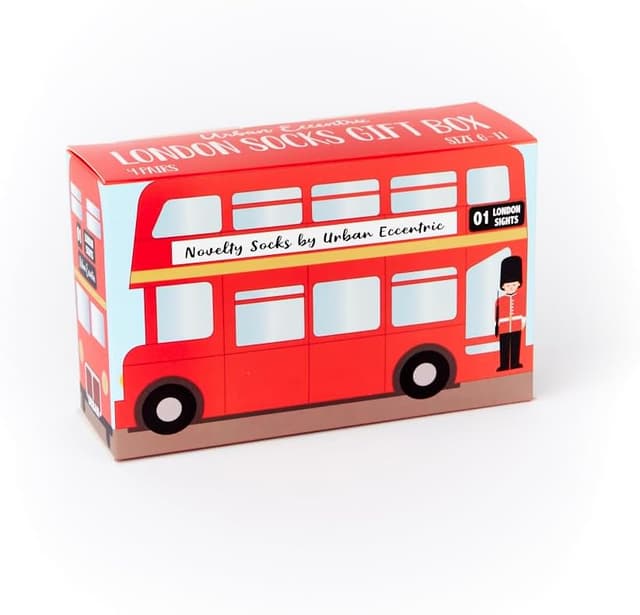 Detalle de London Bus Socks Gift Set 4 Pairs