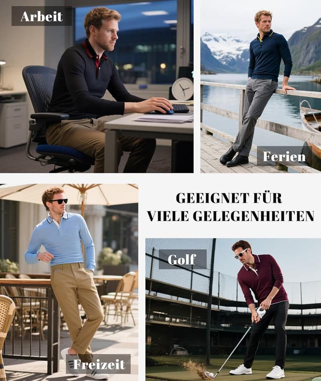 Thumbnail 1 de SwissWell Polo Uomo Manica Lunga Traspirante