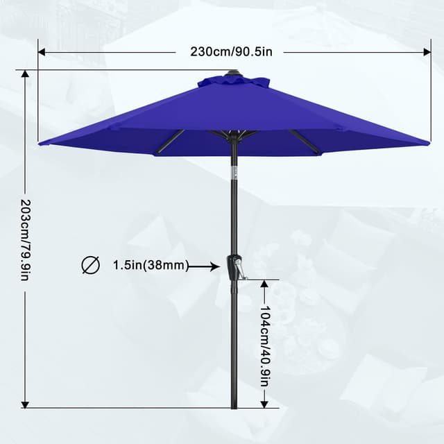 Thumbnail 4 de MasterCanopy Sonnenschirm 230 cm neigbar