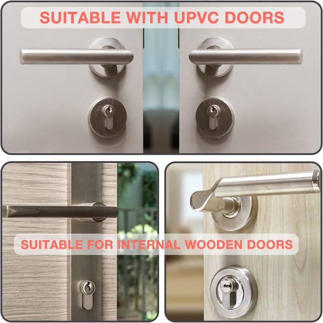 Detalle de DIDA 60mm (30/30) Euro Cylinder Lock for UPVC Doors with 3 Keys – anti-pick, anti-bump, anti-drill