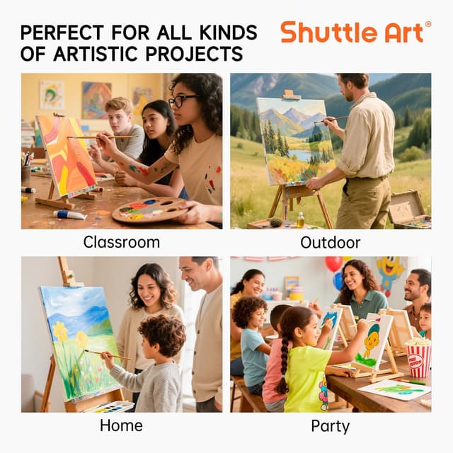 Thumbnail 4 de Shuttle Art 11x14 Inch Canvas Boards 12-pack 🎨