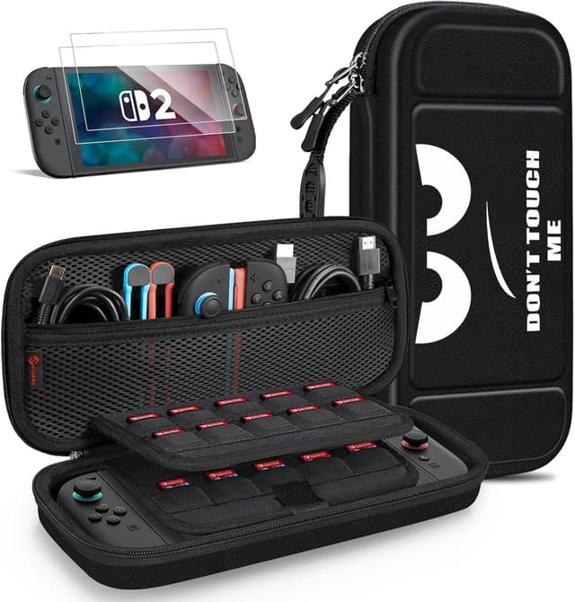 Detalle de FINTIE Étui pour Nintendo Switch 2 (2025) avec verre trempé (2 pièces) – protection EVA antichoc