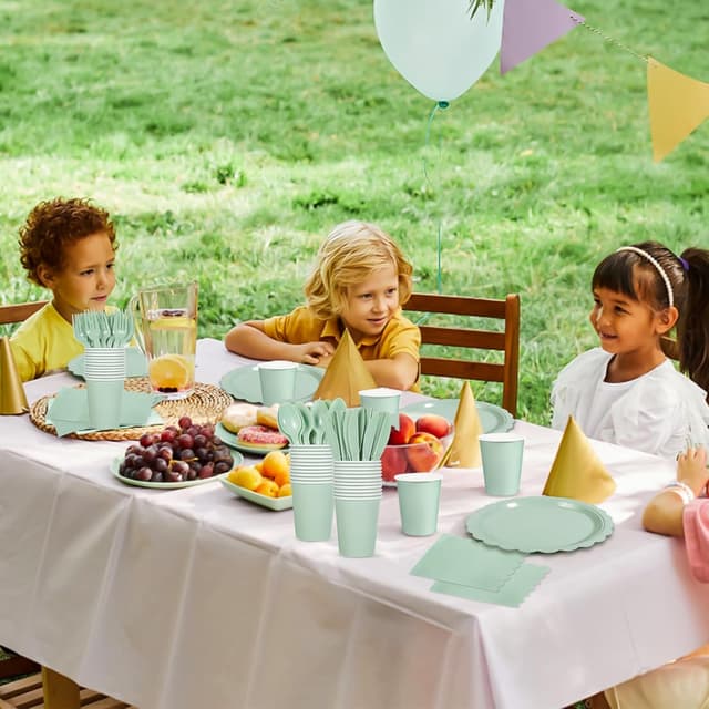 Thumbnail 6 de Xiangqu 175 Pcs Sage Green Party Set