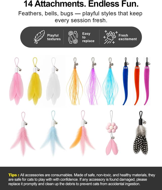 Thumbnail 5 de KDULPG 15PCS Interactive Cat Toys set