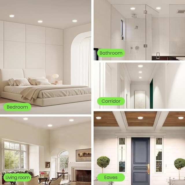 Thumbnail 6 de ALUSSO LIGHTING LED Einbaustrahler 230V „Light 7W“ – flache, dimmbare 6er-Set IP44 mit 3 Farbtemperaturen