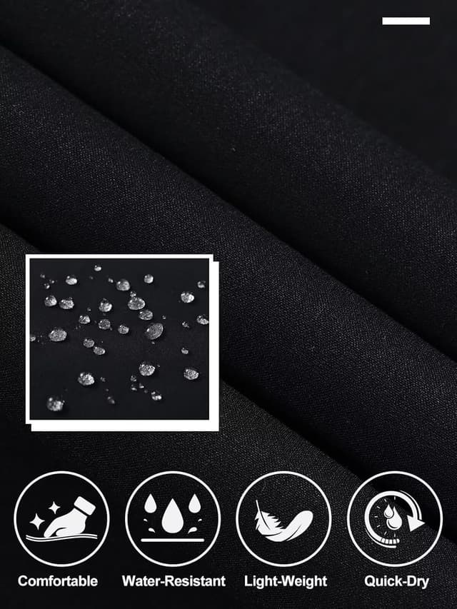 Detalle de QPNGRP Men’s Lightweight Stretch Golf Pants (30"/32"/34" Inseam) — Quick-Dry, Moisture-Wicking Work Dress Pants