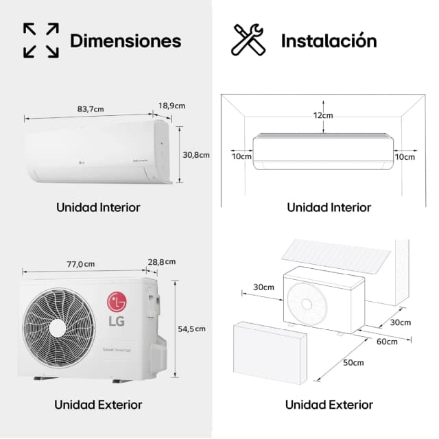 Detalle 2 de LG 2X1ECO912.SET multisplit Inverter 2.150 frig/h