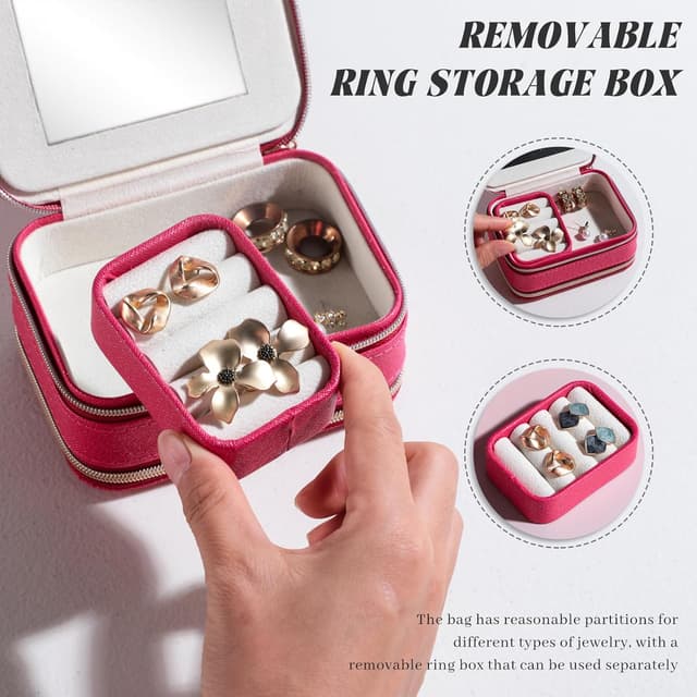 Thumbnail 4 de BS-MALL Travel Jewelry Box: Sleek Organizer for Rings & Necklaces 🧿