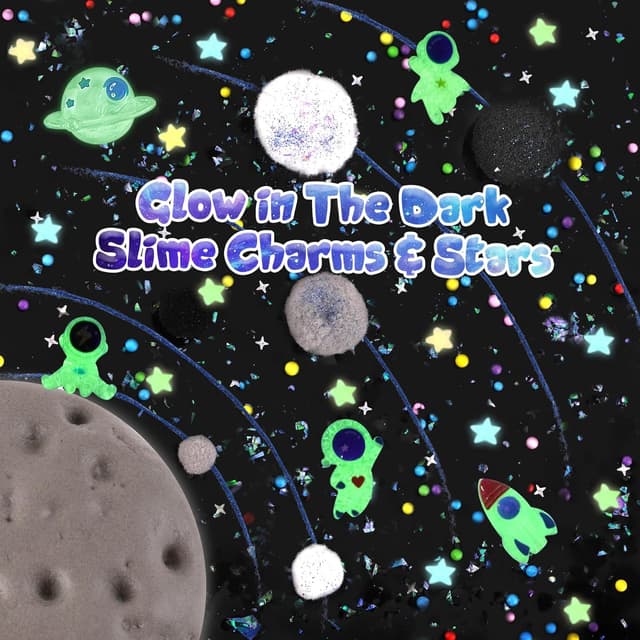 Detalle de Okaybee Astronaut Galaxy Slime Kit for Kids (Big Slime Bucket + Glow-in-the-Dark Accessories)