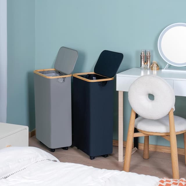 Thumbnail 5 de efluky Cesto de Ropa Sucia Plegable con Ruedas