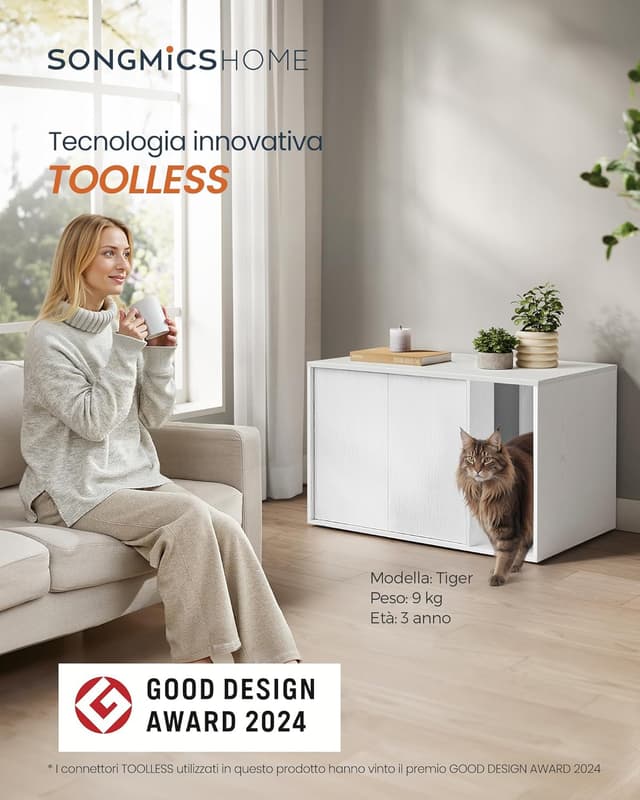 Thumbnail 1 de Songmics Home PCL013W01 Casetta Lettiera