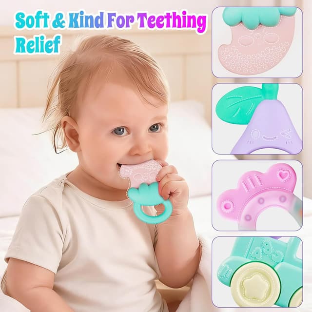 Thumbnail 2 de Baby Toys 0-6 Months Teething Rattle Set