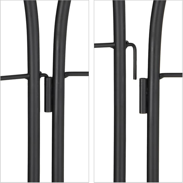 Detalle 2 de Relaxdays grigliati per rampicanti: set da 2 tralicci in ferro nero a incastro (200 x 50 cm)