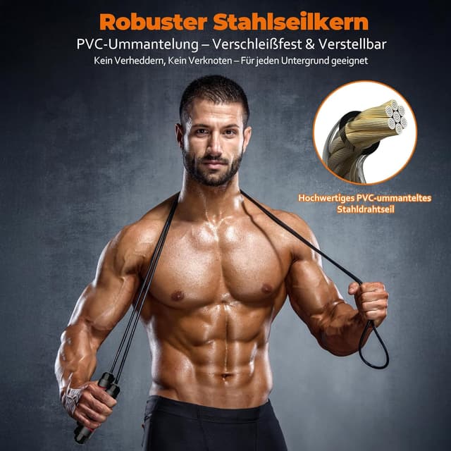 Detalle 2 de Springseil 3 m verstellbar mit Schaumgriffen