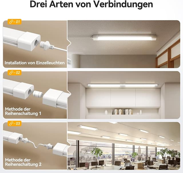 Detalle de Modlicht LED Feuchtraumleuchte 120cm 36W