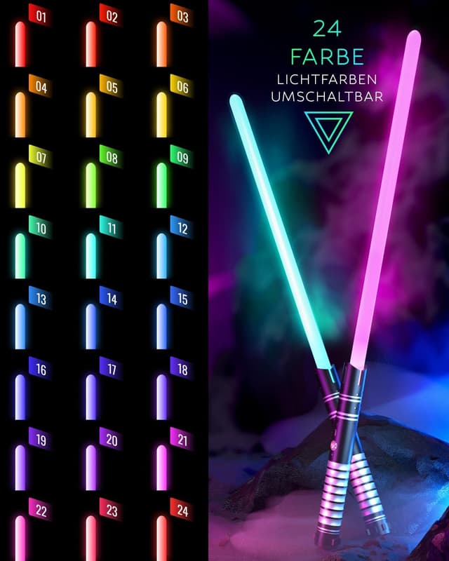 Detalle 2 de Lichtschwerter 2er Set 79 cm
