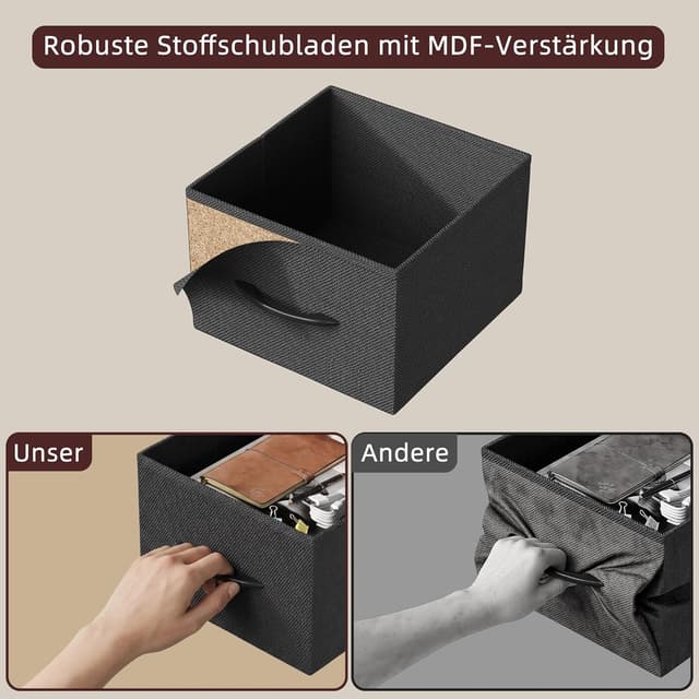 Thumbnail 6 de OYRREU TV-Ständer mit LED, Rollen, 4 Schubladen und höhenverstellbarer Halterung (bis 75 Zoll, 65 kg) – Schwarz