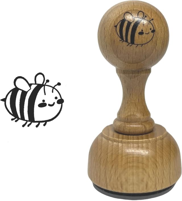 Imagen de Biene Holzstempel 3,5 x 3,5 x 7,5 cm en OfertitasTOP