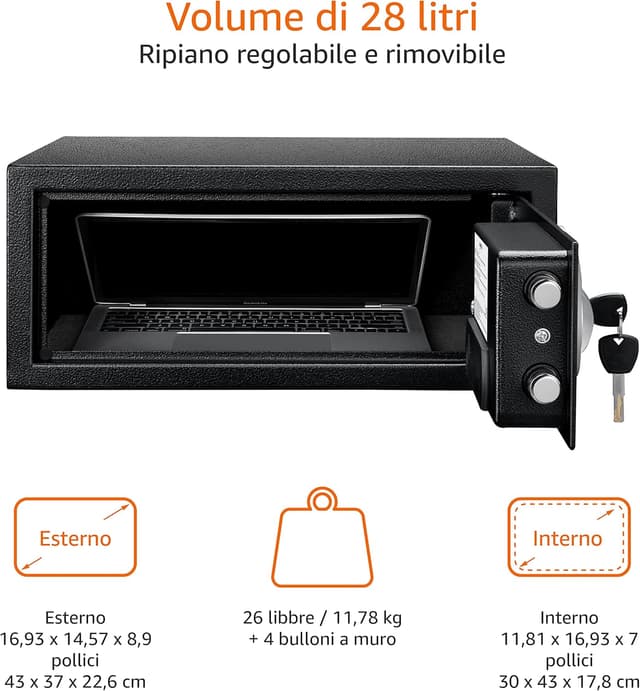 Thumbnail 2 de Amazon Basics Cassaforte 28 L 🔒