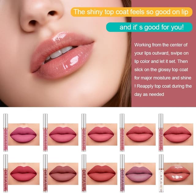 Detalle de LOPHE 10 pz Rossetto liquido waterproof effetto opaco e satinato #01/#02