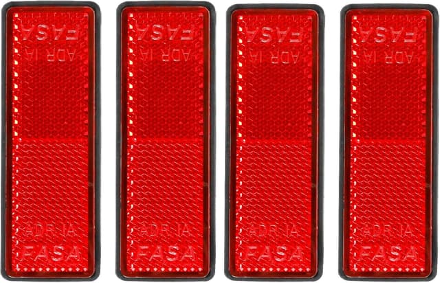 Thumbnail 6 de AGRISHOP 2x Red Stick-On Round Reflectors (Ø60mm) for Gate Posts, Fences & Caravan Vehicles