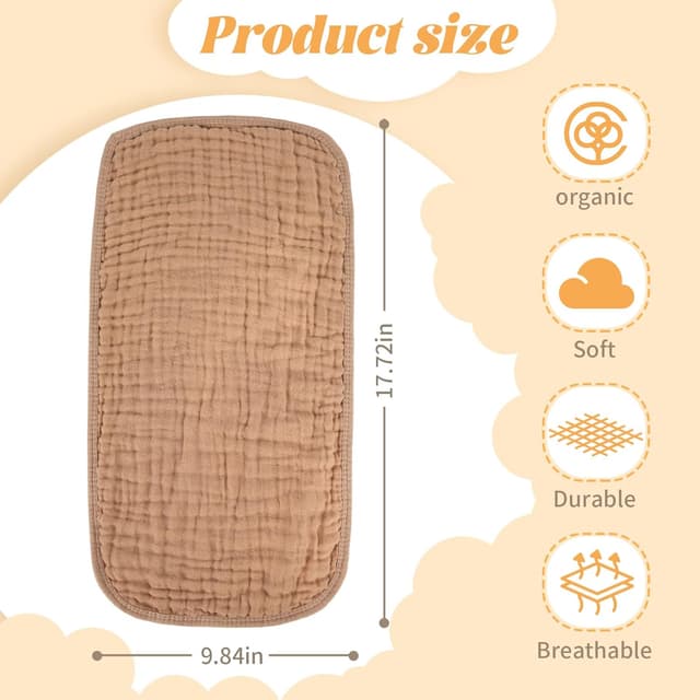 Thumbnail 1 de MIGIOL Muslin Burp Cloths 10x20" ⚙