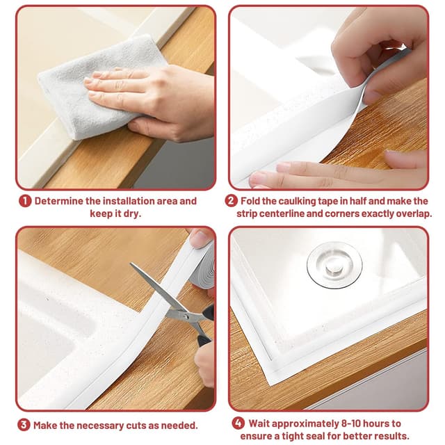 Thumbnail 5 de Fixmend Bath Sealant Strip 3-rolls for Bathroom ๐