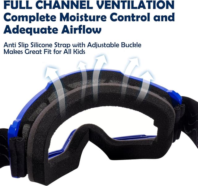 Detalle 1 de SAKOU Kinder Motorradbrille mit UV400-Schutz 85 g