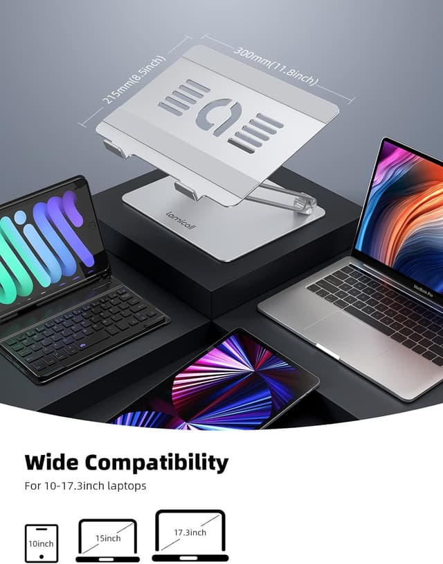 Detalle de Lamicall Adjustable Laptop Stand 10-17"