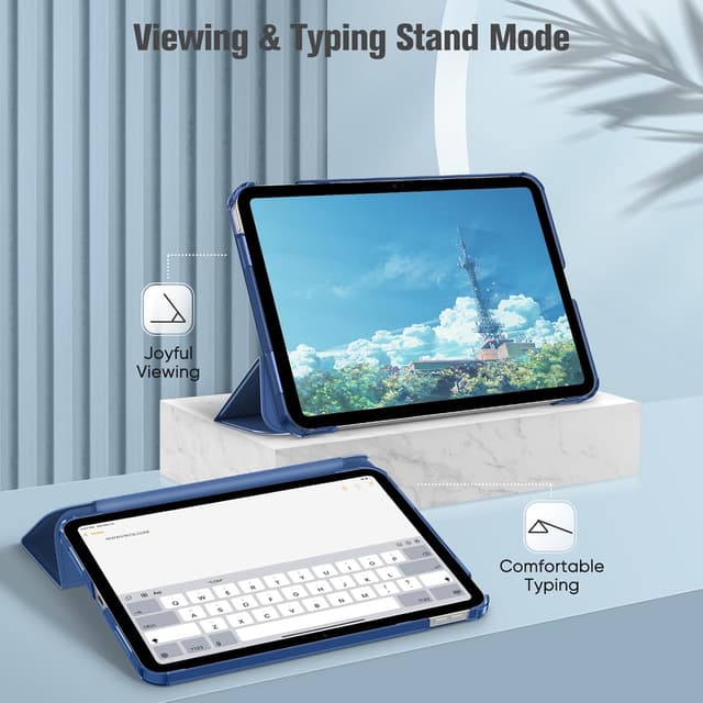 Detalle de FINTIE Custodia per iPad 11ª e 10ª generazione: cover sottile con auto sveglia/sonno Navy