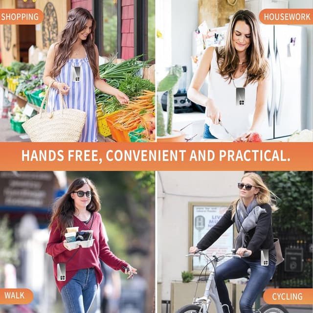 Detalle 2 de XTCASE Coque pour Xiaomi 15T avec cordon et tour de cou (silicone TPU transparente, noir)