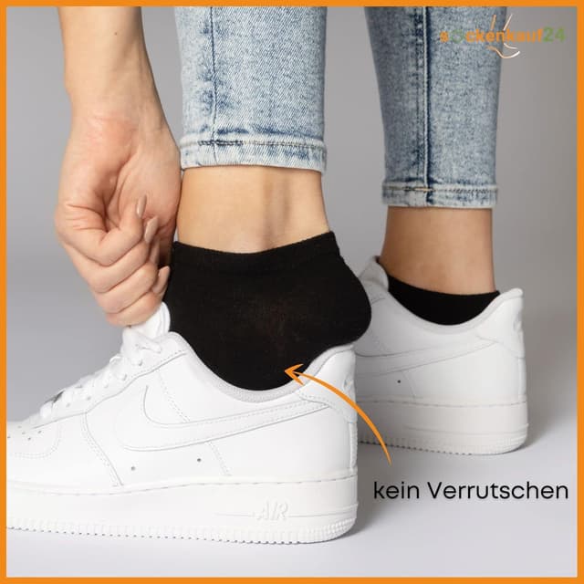 Detalle de 10 | 20 | 30 Paar Sneaker Socken für Herren & Damen – Schwarz, Weiß, Grau aus Baumwolle