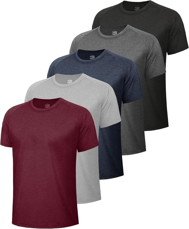 Detalle de 5 Pack Quick Dry Workout Shirts for Men