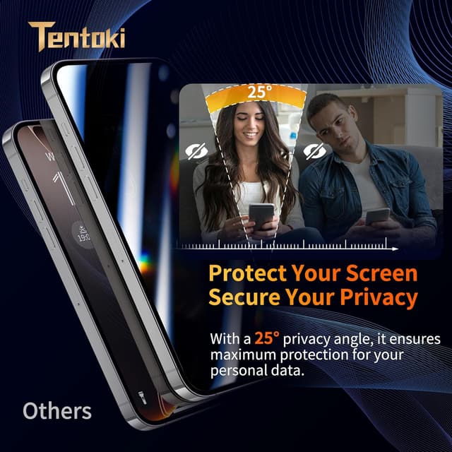 Thumbnail 6 de Tentoki Sichtschutz für iPhone 16 Pro Max 6,9 Zoll ⚙