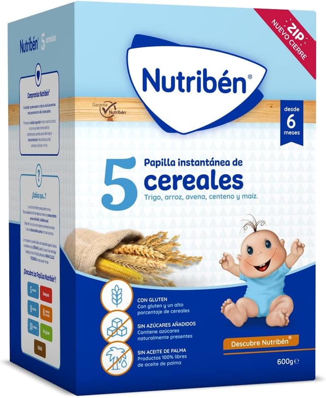 Thumbnail 4 de Nutribén innova ZERO 5 Cereales 500g 🌾 Bebés desde 6 meses