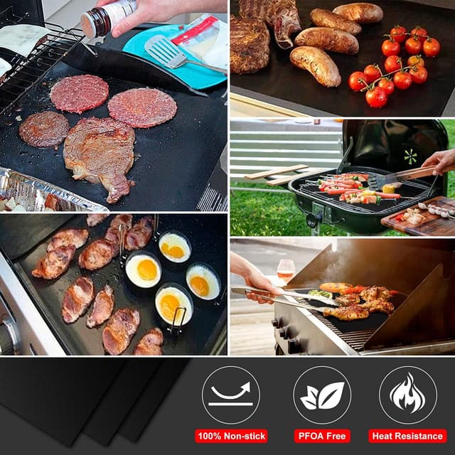 Thumbnail 2 de FIFlying BBQ Grillmatte 5er-Set (50 x 40 cm) – wiederverwendbare, antihaftbeschichtete Grillmatten