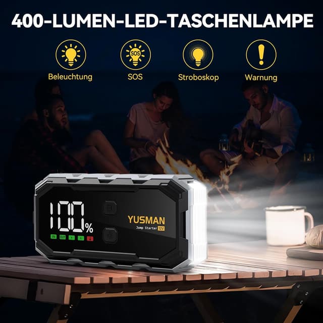 Detalle 2 de YUSMAN Starthilfe Powerbank 6000A Autobatterie-Booster